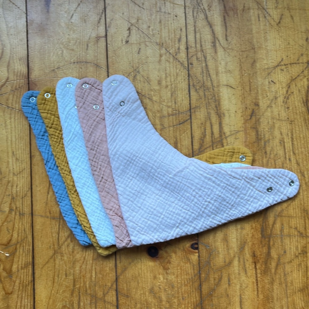 Cotton Muslin Baby Bandanas